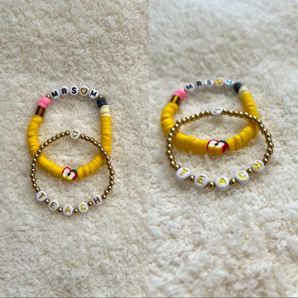 Personalized teacher bracelets
